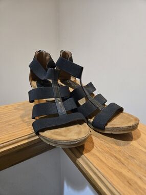 EuroSoft by  Verona elastic wedge heel sandals